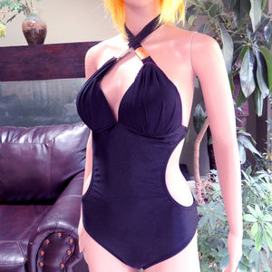 Sexy Classy Black 1 piece Womans Cut Out Swimsuit
